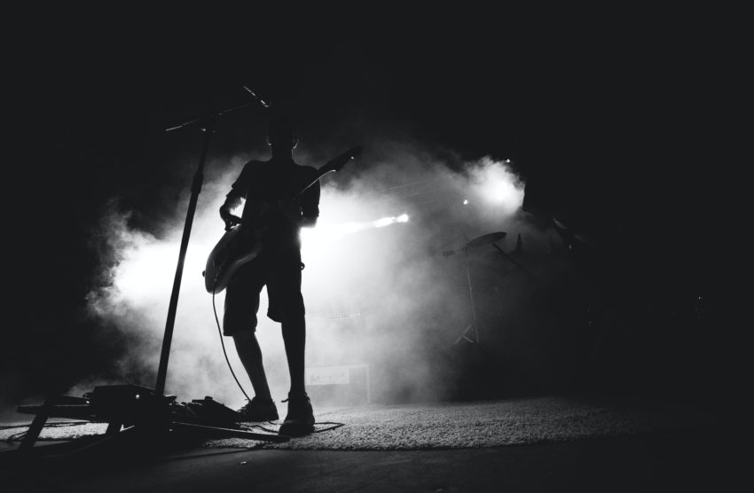 Guitarist in the mist